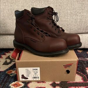 NWT Red Wing 6-inch Dark Brown Leather Steel Toe Boots